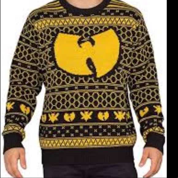 Wu Tang Clan Killer Bees Black and Yellow Ugly Christmas Sweater size Youth L - Picture 10 of 10